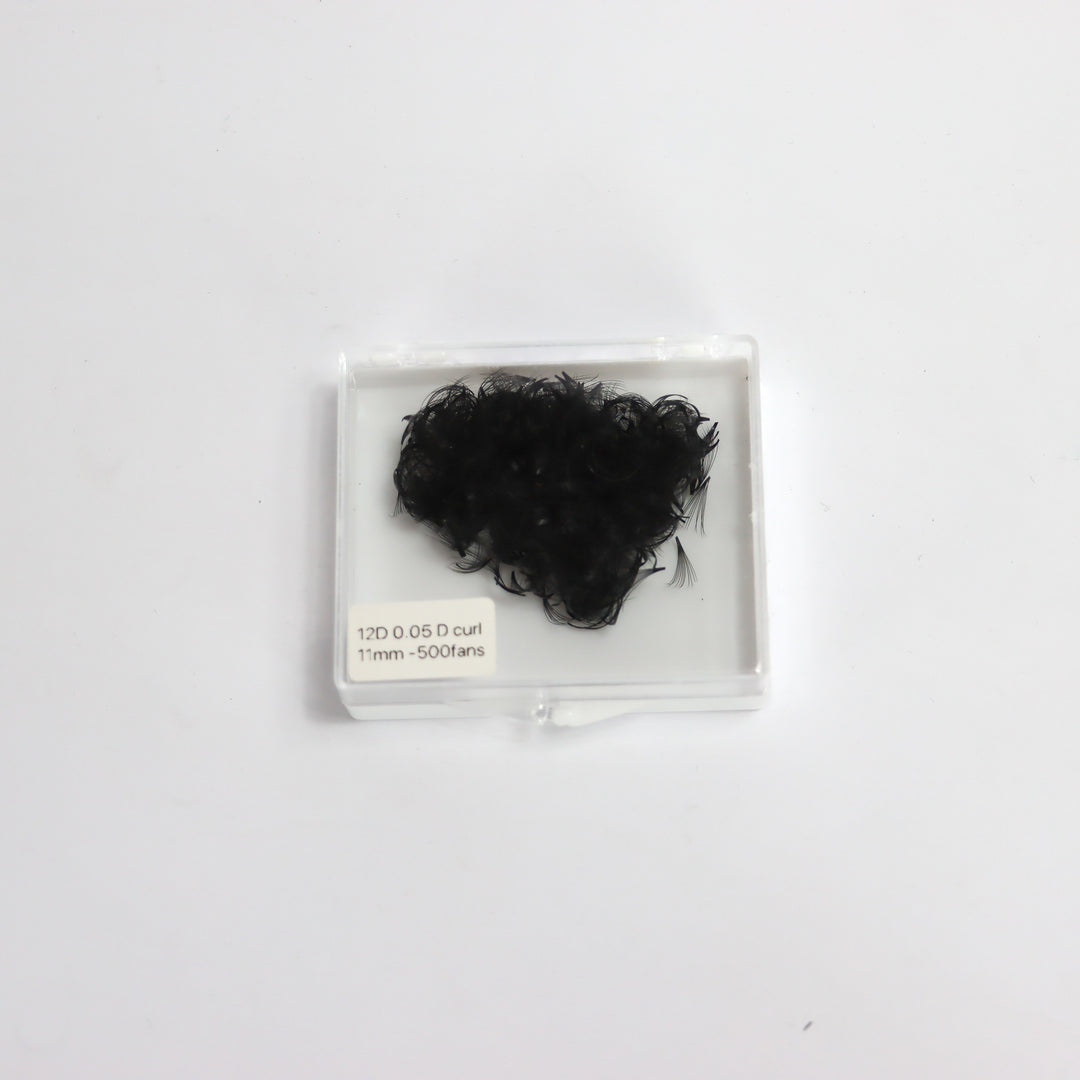 Pre-made Fans 12D 11mm 0.05 D-curl (500 fans)
