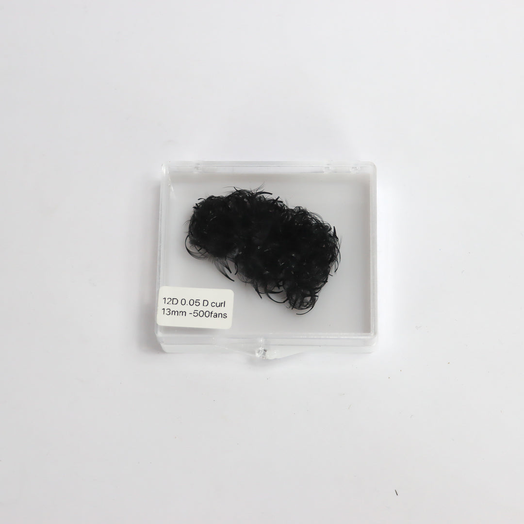 Pre-made Fans 12D 13mm 0.05 D-curl (500 fans)