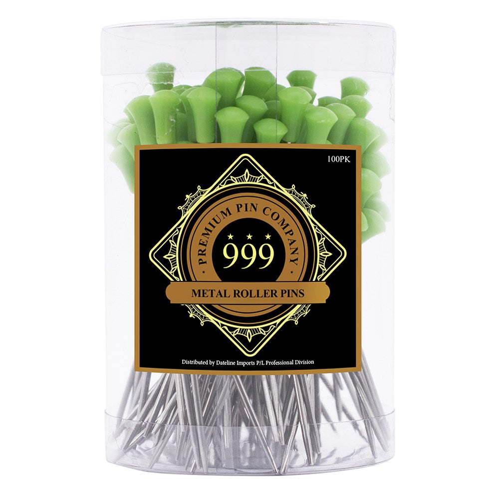 999 - METAL ROLLER PINS - Green 100pcs