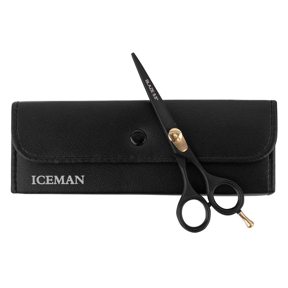 Hairdressing Scissors- ICEMAN Blaze- 5.5" black (171816)