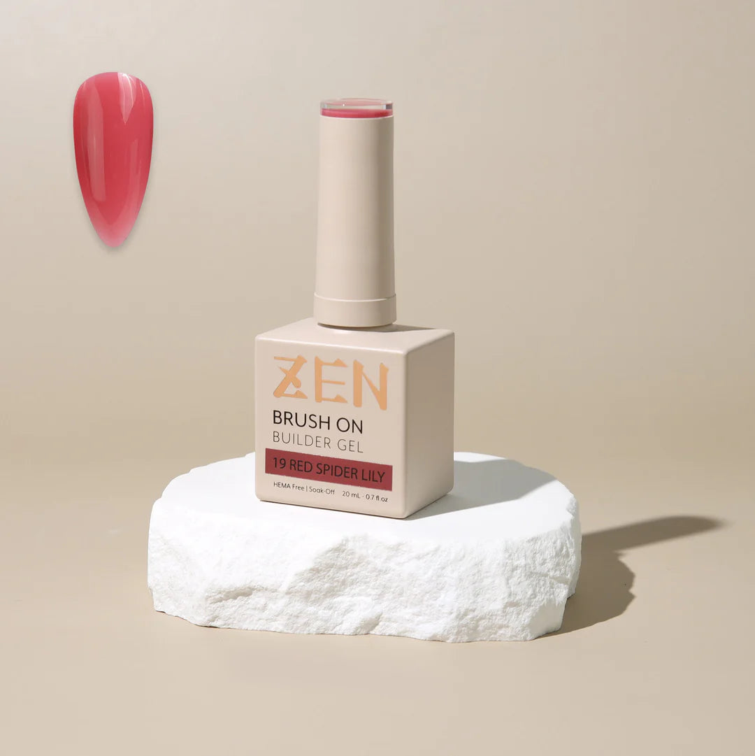 red spider lily nails KAZEN | BRUSH ON BUILDER GEL NO.19 Red Spider Lily