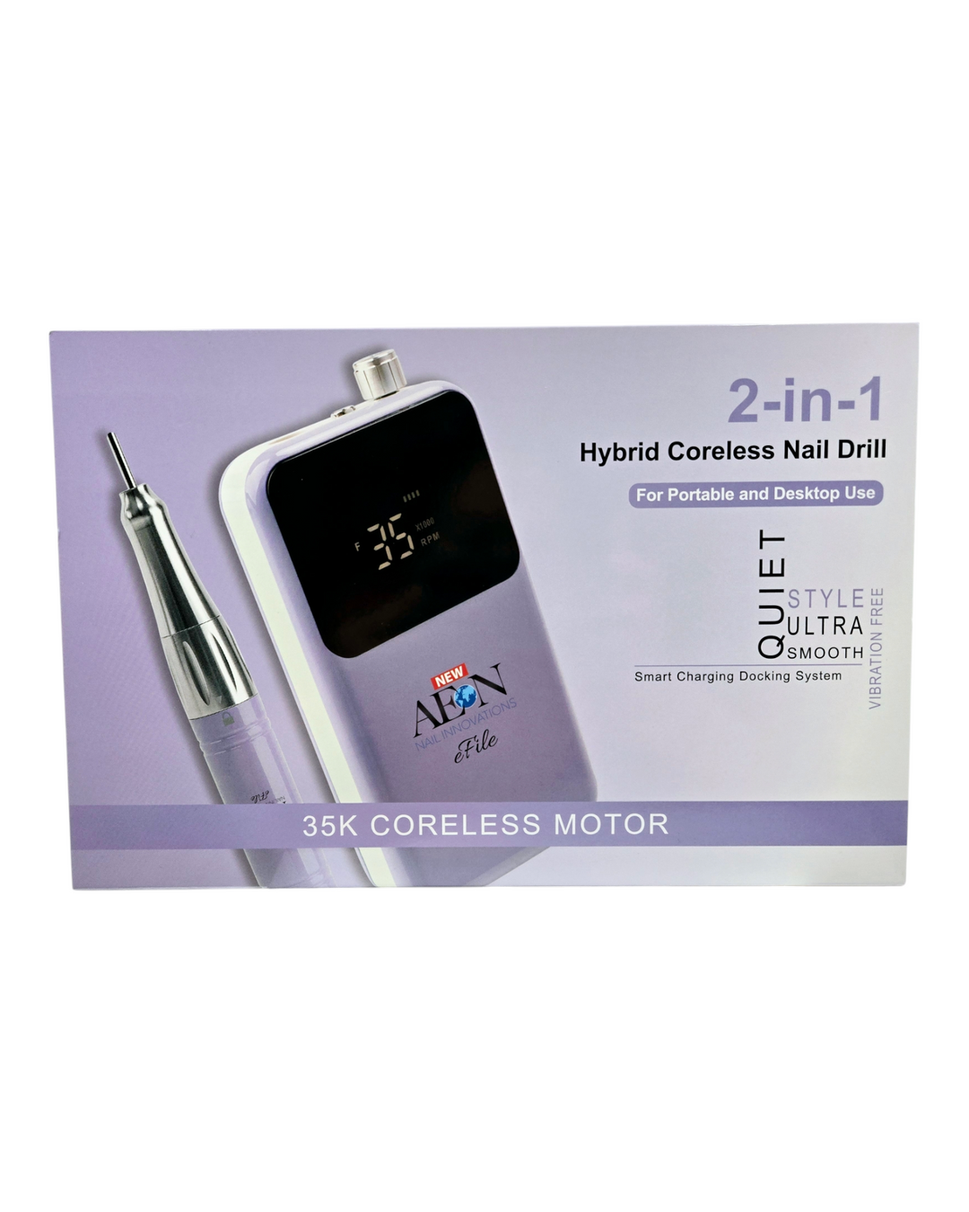 AEON 2-IN-1 HYBRID CORELESS PORTABLE NAIL DRILL MACHINE (eFile)
