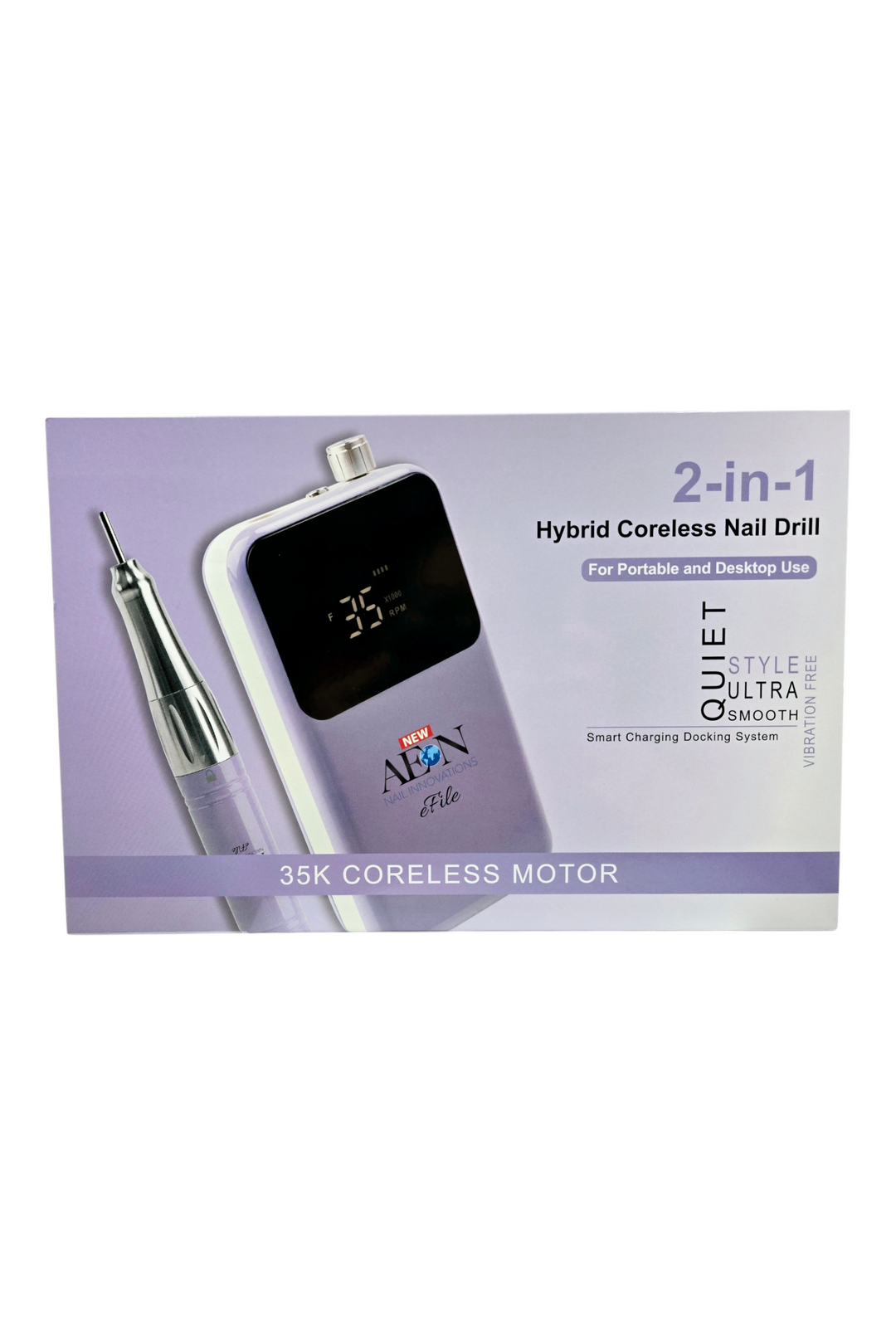 AEON 2-IN-1 HYBRID CORELESS PORTABLE NAIL DRILL MACHINE (eFile)