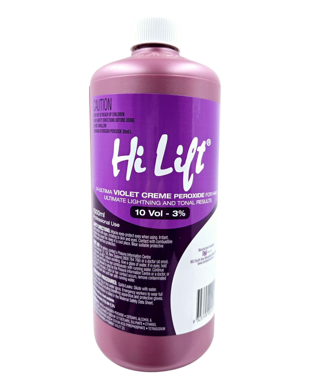 10Vol 3% HiLift Violet Creme Peroxide - 1L