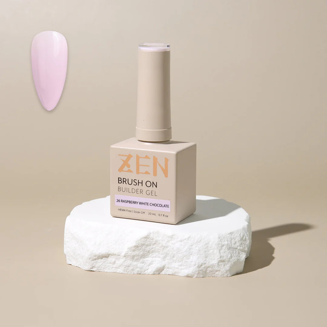 KAZEN | BRUSH ON BUILDER GEL NO.26 Raspberry white chocolate – Oz