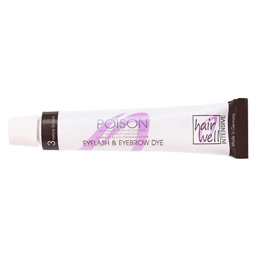 Hairwell Eyelash And Eyebrow Tint - 3 Natural Brown 20ml