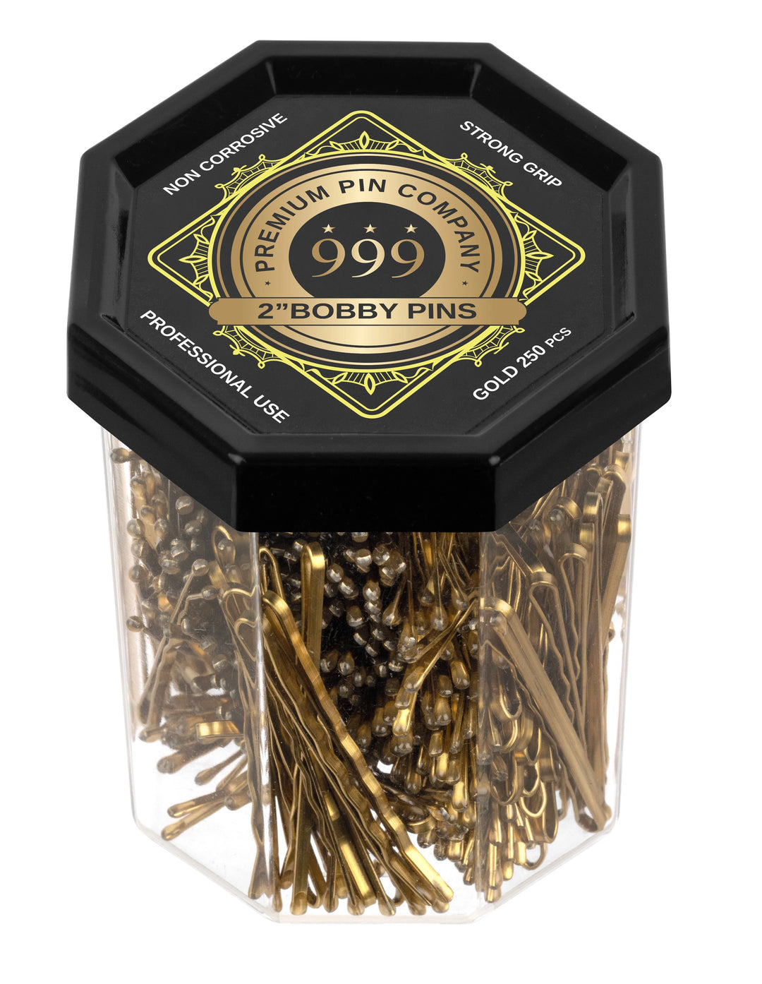 999 - DATELINE IMPORTS BOBBY PINS 2" - GOLD 250pcs