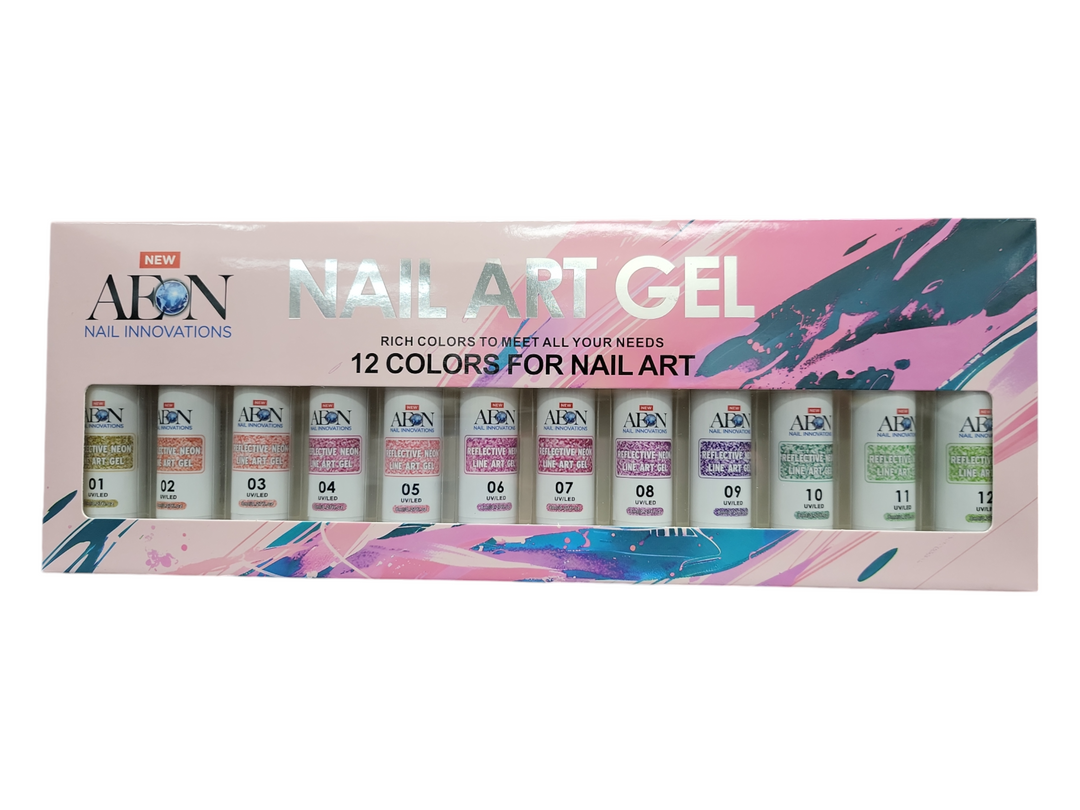 Aeon Nail Art Gel - Reflective Neon Line Art Gel Set