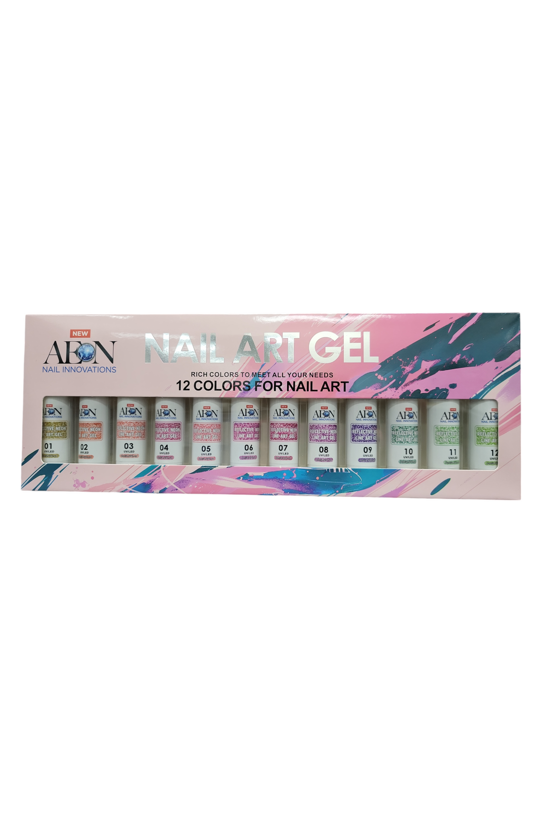 Aeon Nail Art Gel - Reflective Neon Line Art Gel Set