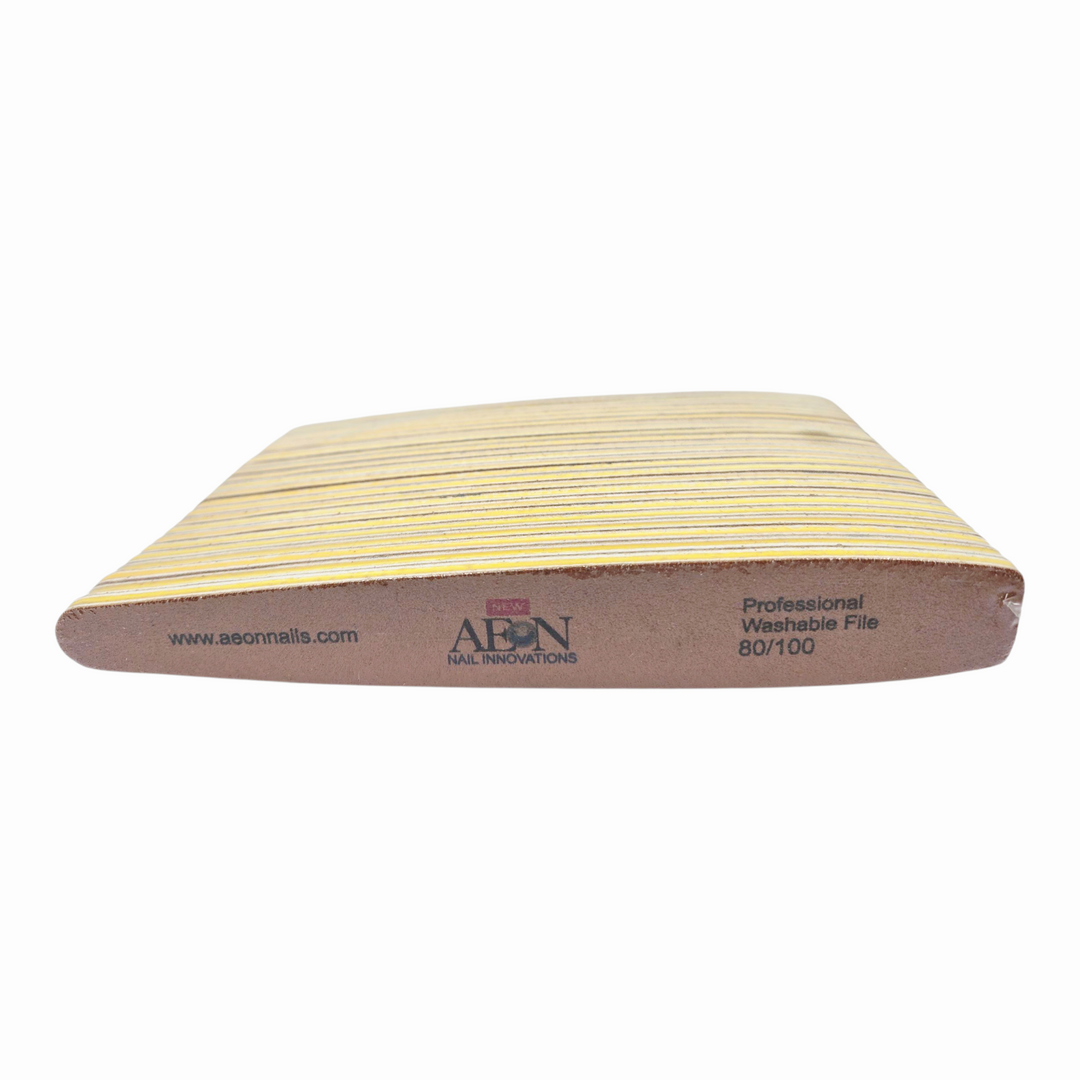 AEON Nail Files 80/100 25pcs Gold - Egg Shape