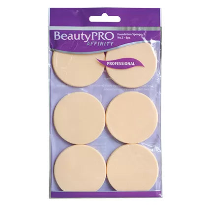 Beauty Pro - AFFINITY Foundation Sponge No.2 - 6pc