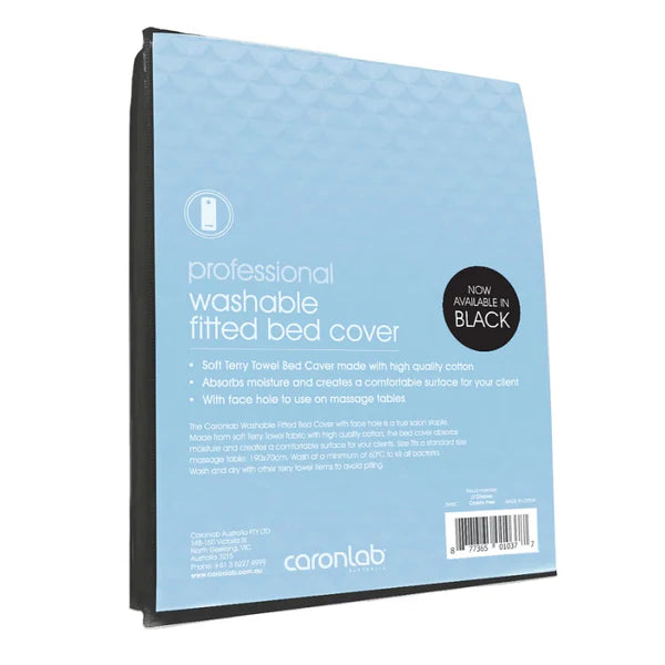 Caronlab- Professional Washable Fitted Bed Cover - Black