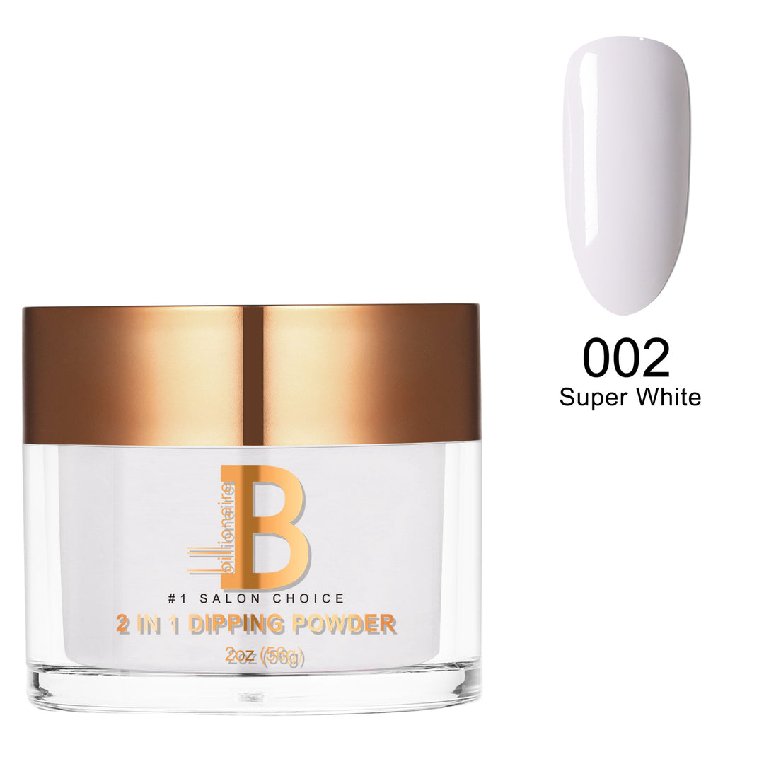Billionaire Dip/Acrylic Powder - 002 Super White  (2oz)