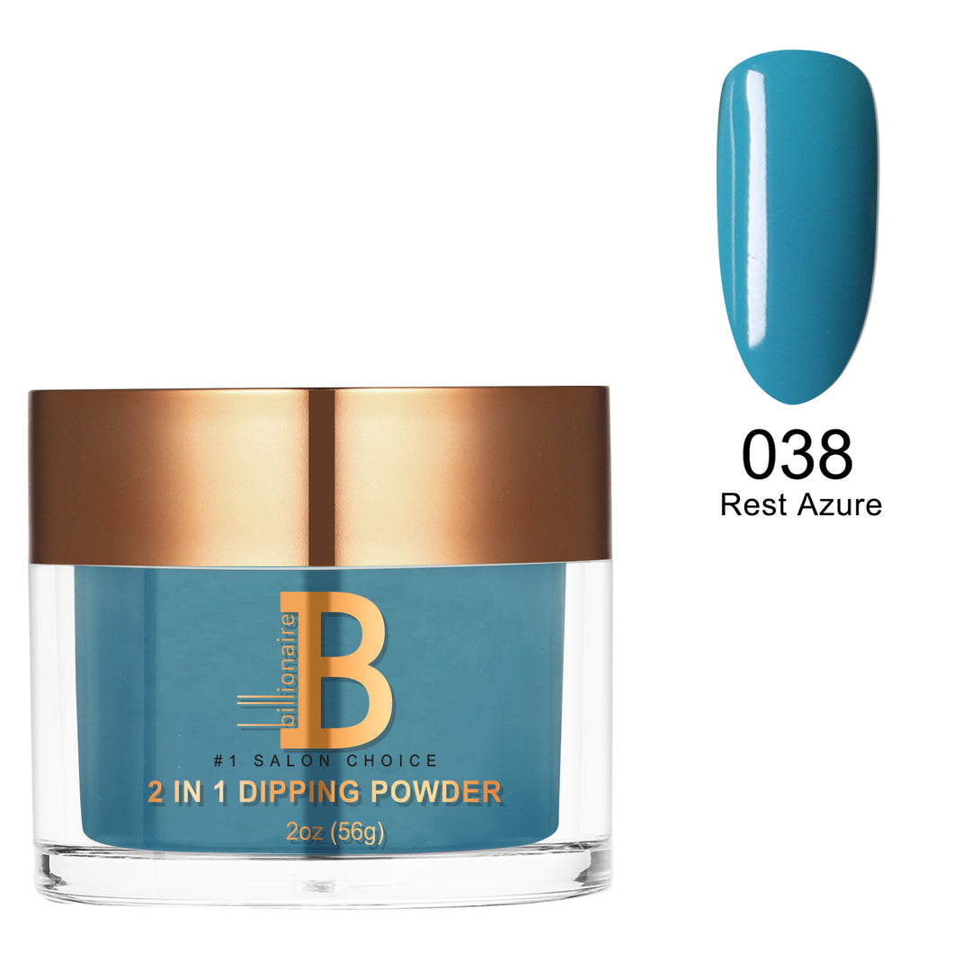 Billionaire Dip/Acrylic Powder - 038 Rest Azure  (2oz)