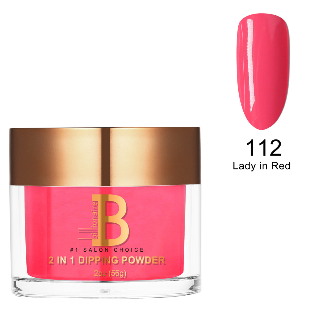 Billionaire Dip/Acrylic Powder - 112 Lady In Red (2oz)