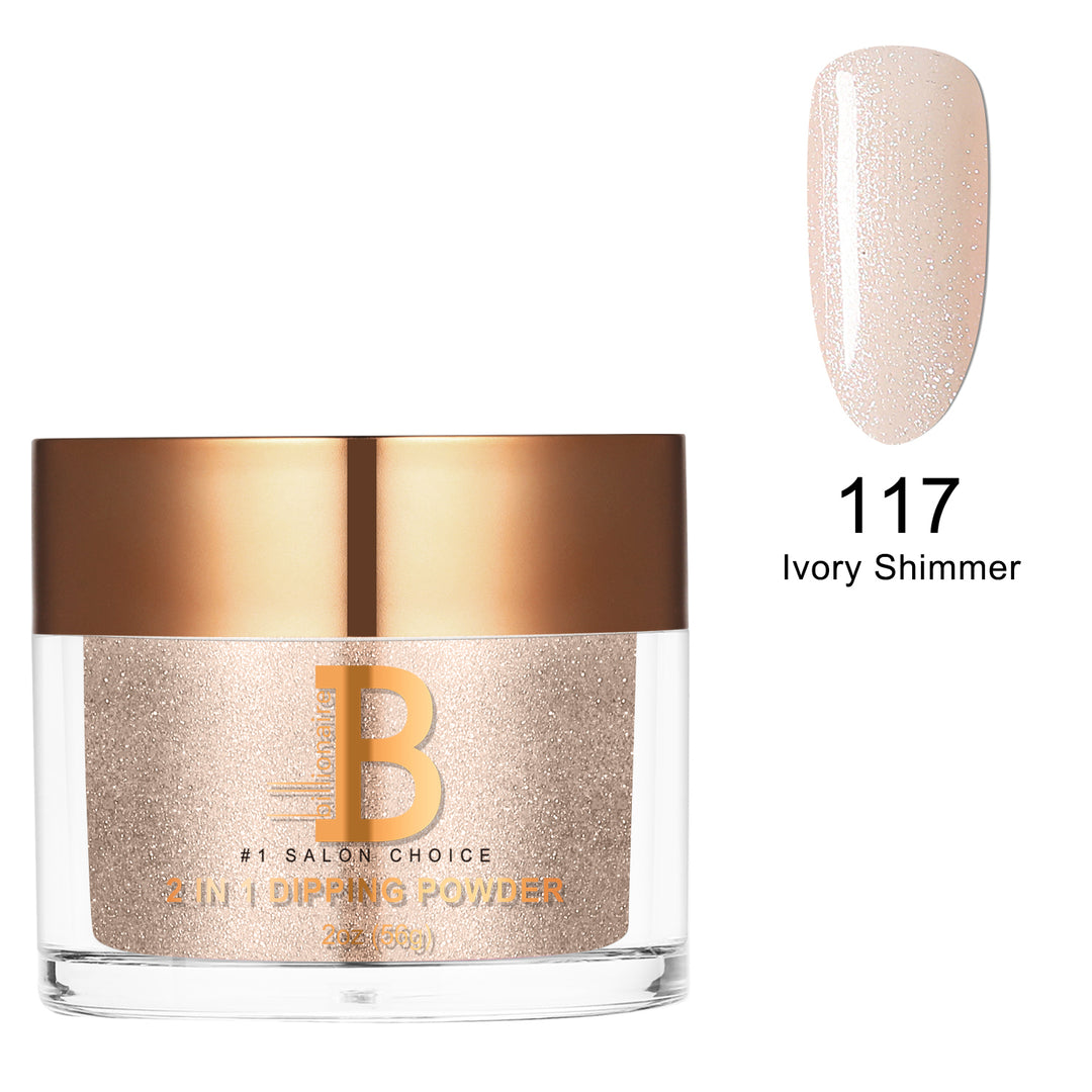 Billionaire Dip/Acrylic Powder - 117 Ivory Shimmer (2oz)