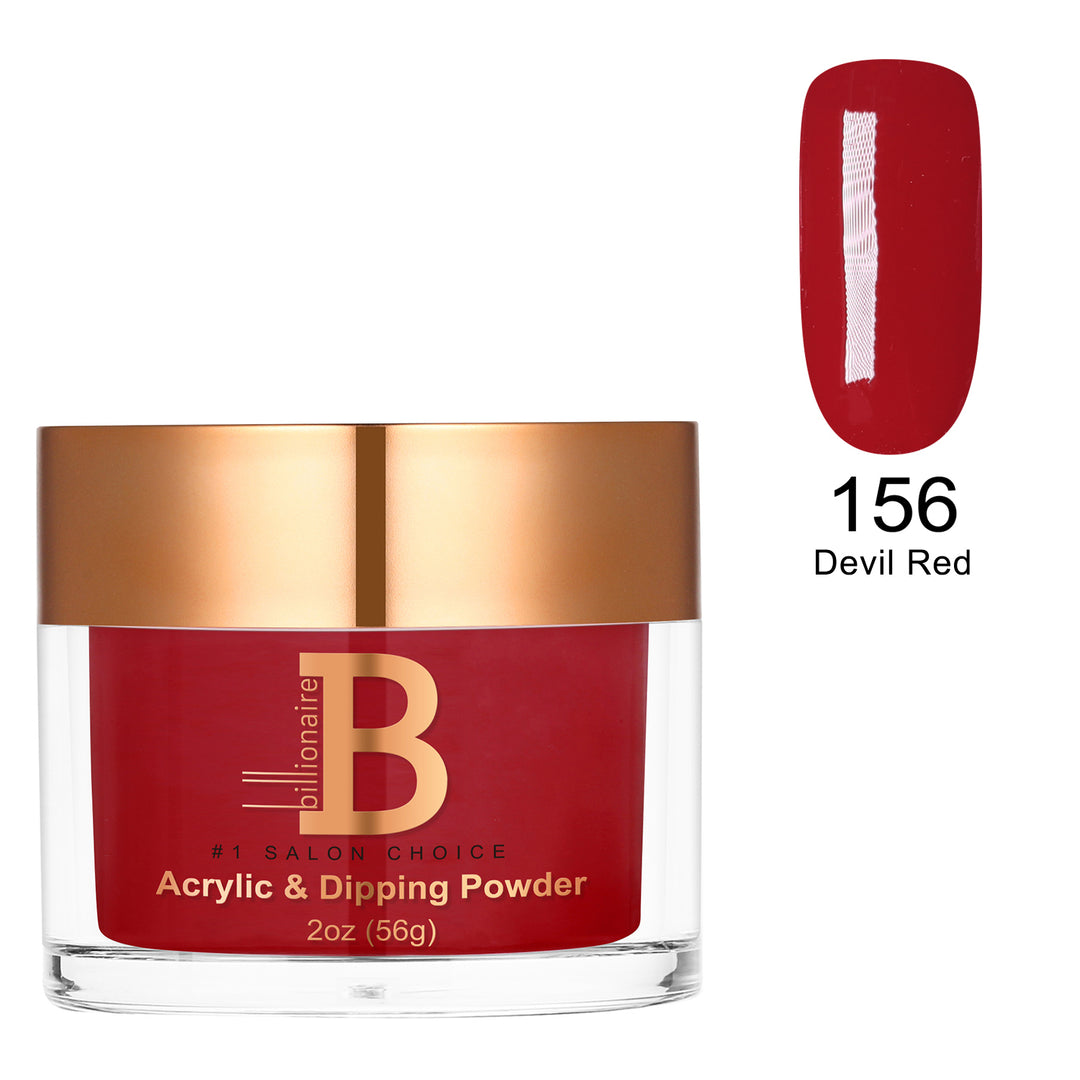 Billionaire Dip/Acrylic Powder - 156 Devil Red (2oz)