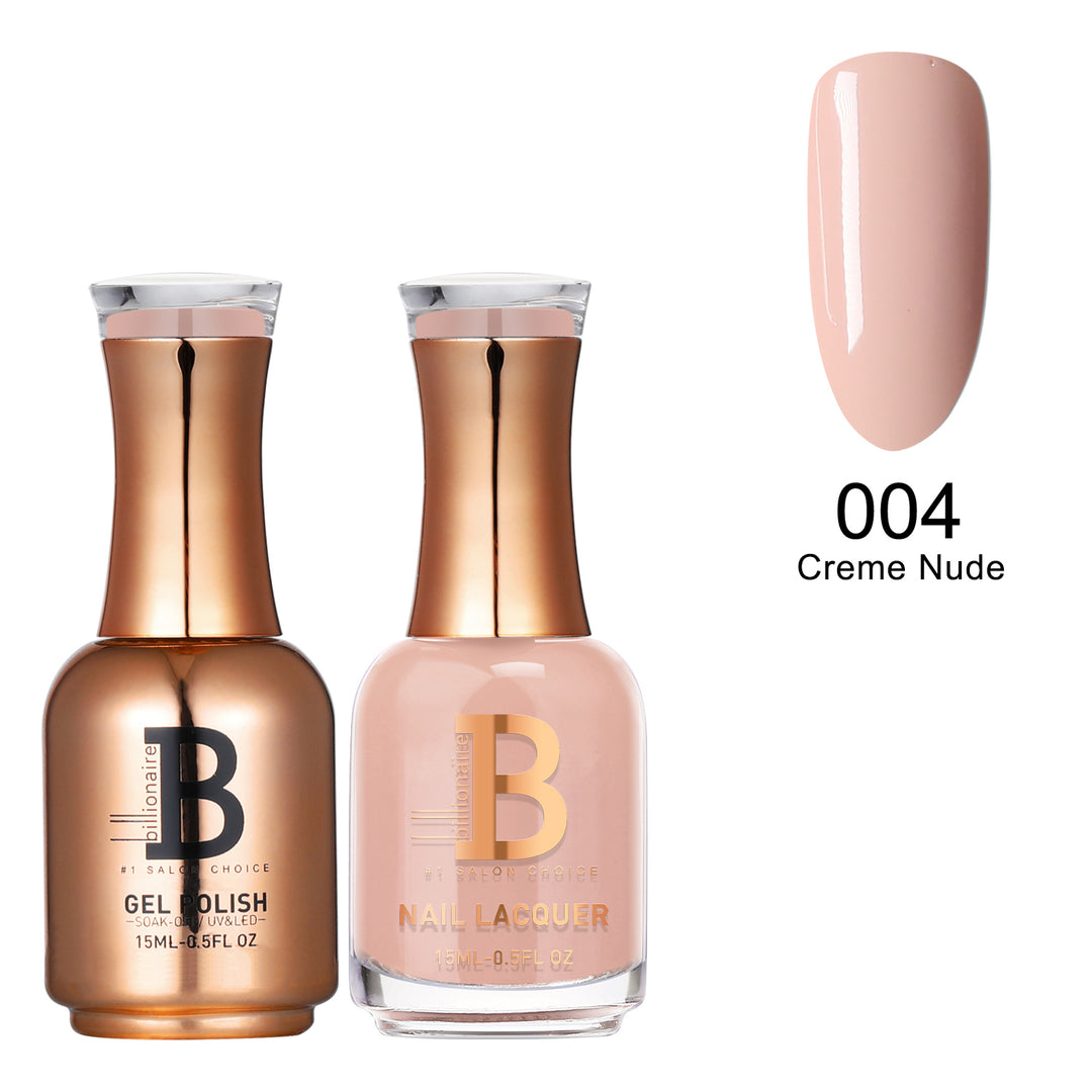 Billionaire Gel & Lacquer Duo - 004 Creme Nude (15ml)