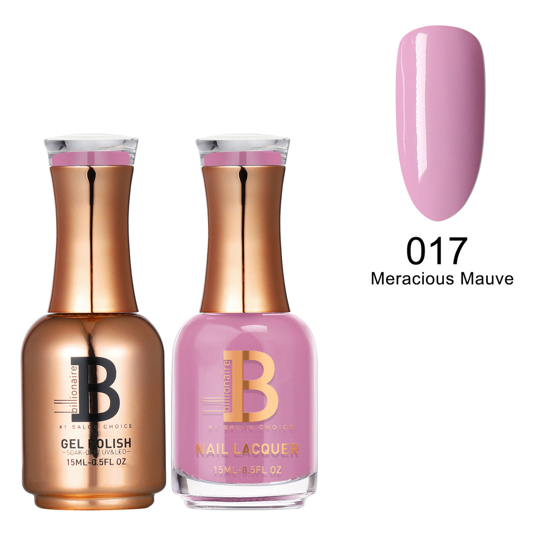 Billionaire Gel & Lacquer Duo - 017 Meracious Mauve (15ml)