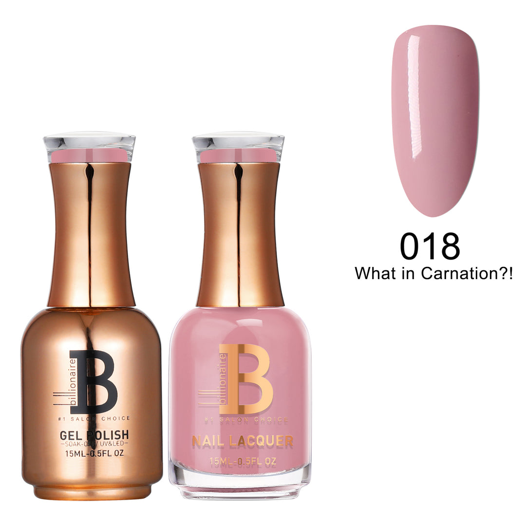 Billionaire Gel & Lacquer Duo - 018 What In Carnation? (15ml)