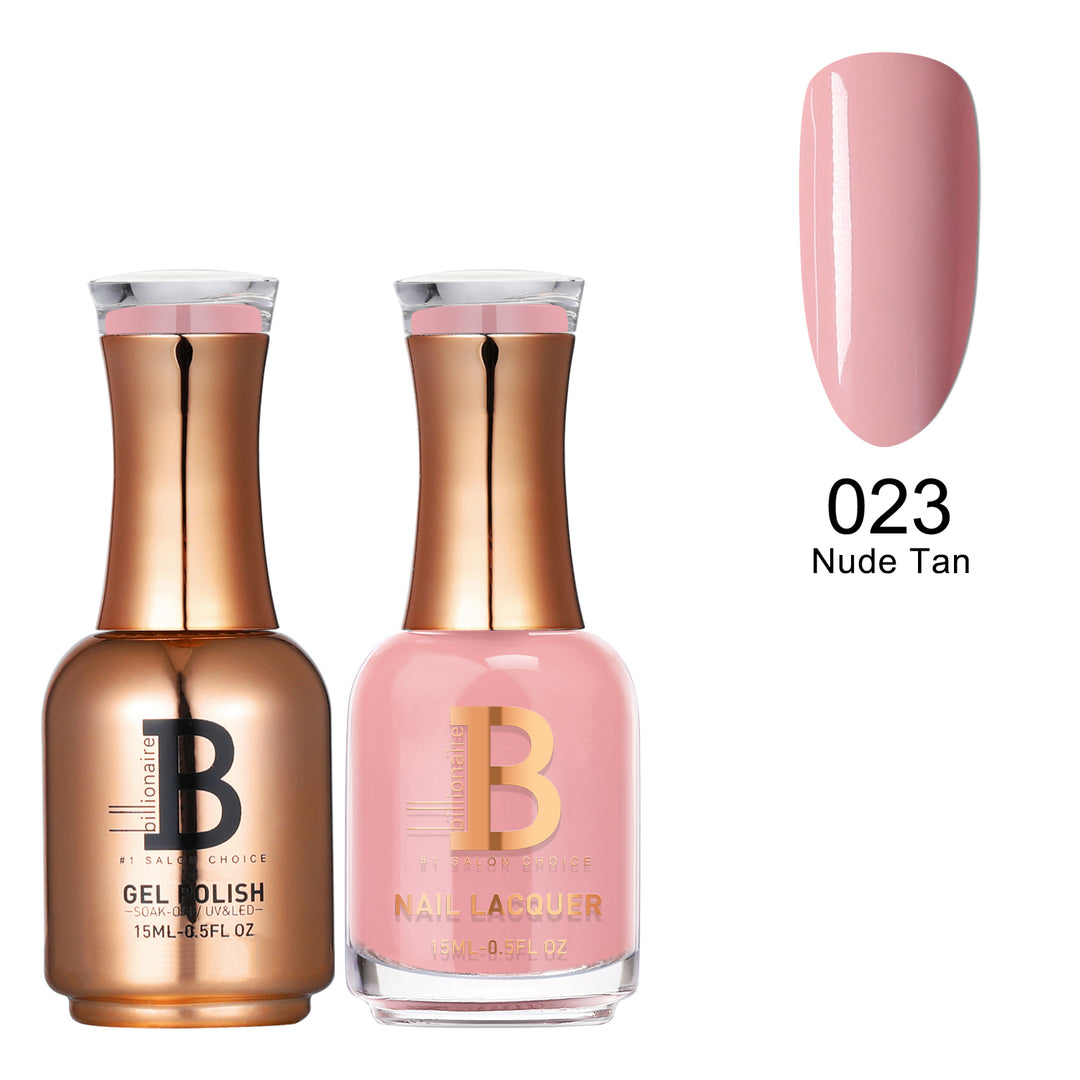 Billionaire Gel & Lacquer Duo - 023 Nude Tan (15ml)