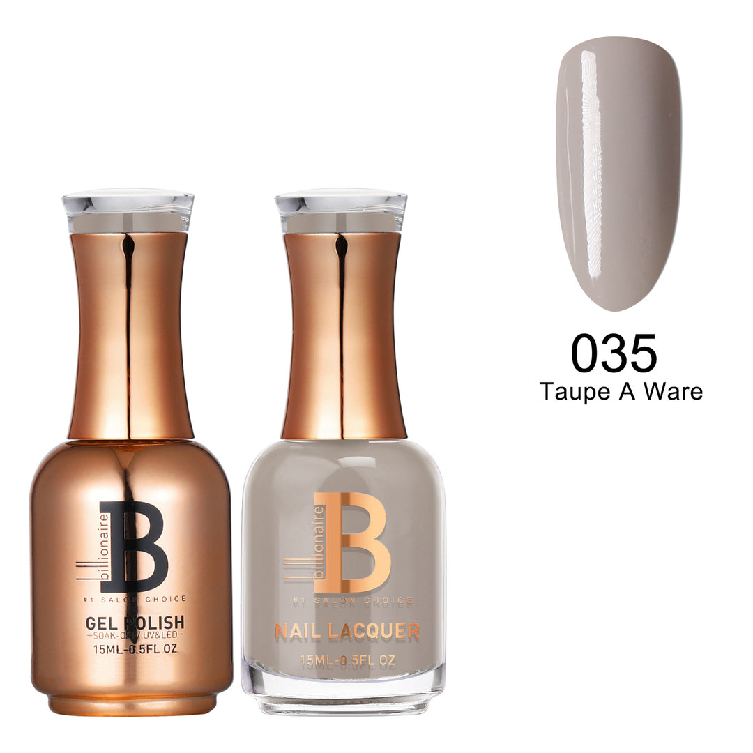 Billionaire Gel & Lacquer Duo - 035 Taupe A Ware (15ml)