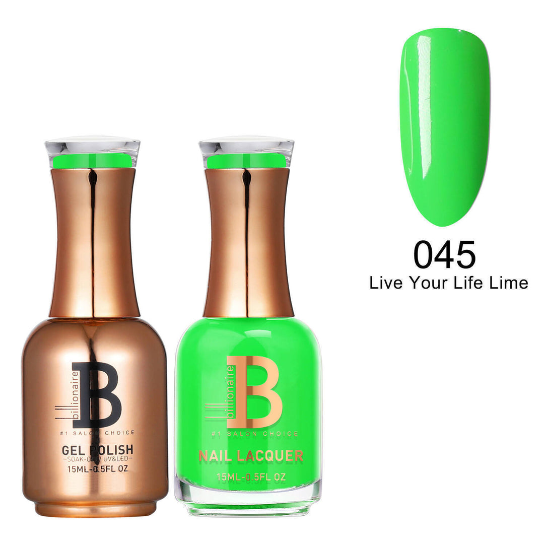 Billionaire Gel & Lacquer Duo - 045 Live Your Life Lime (15ml)