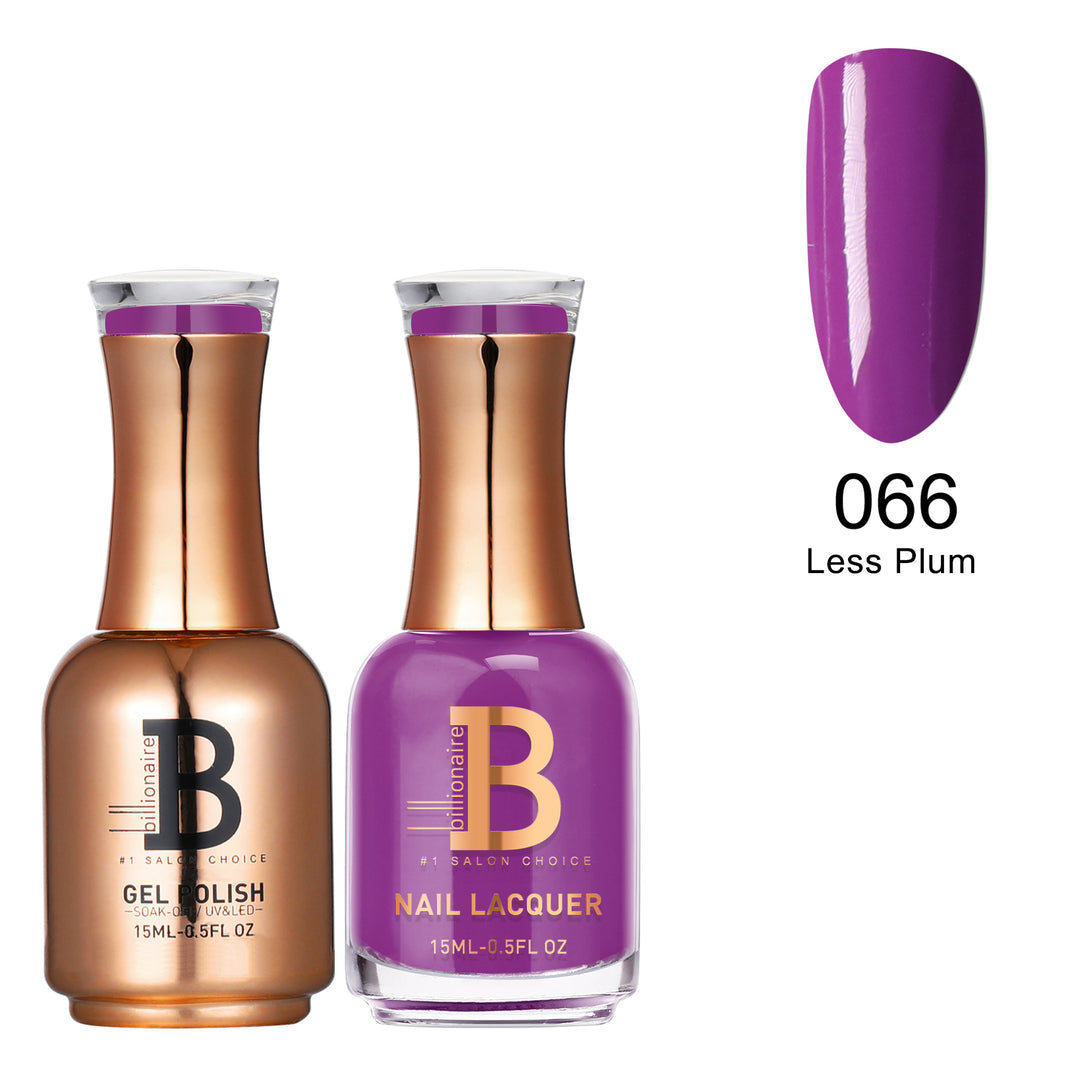 Billionaire Gel & Lacquer Duo - 066 Less Plum (15ml)