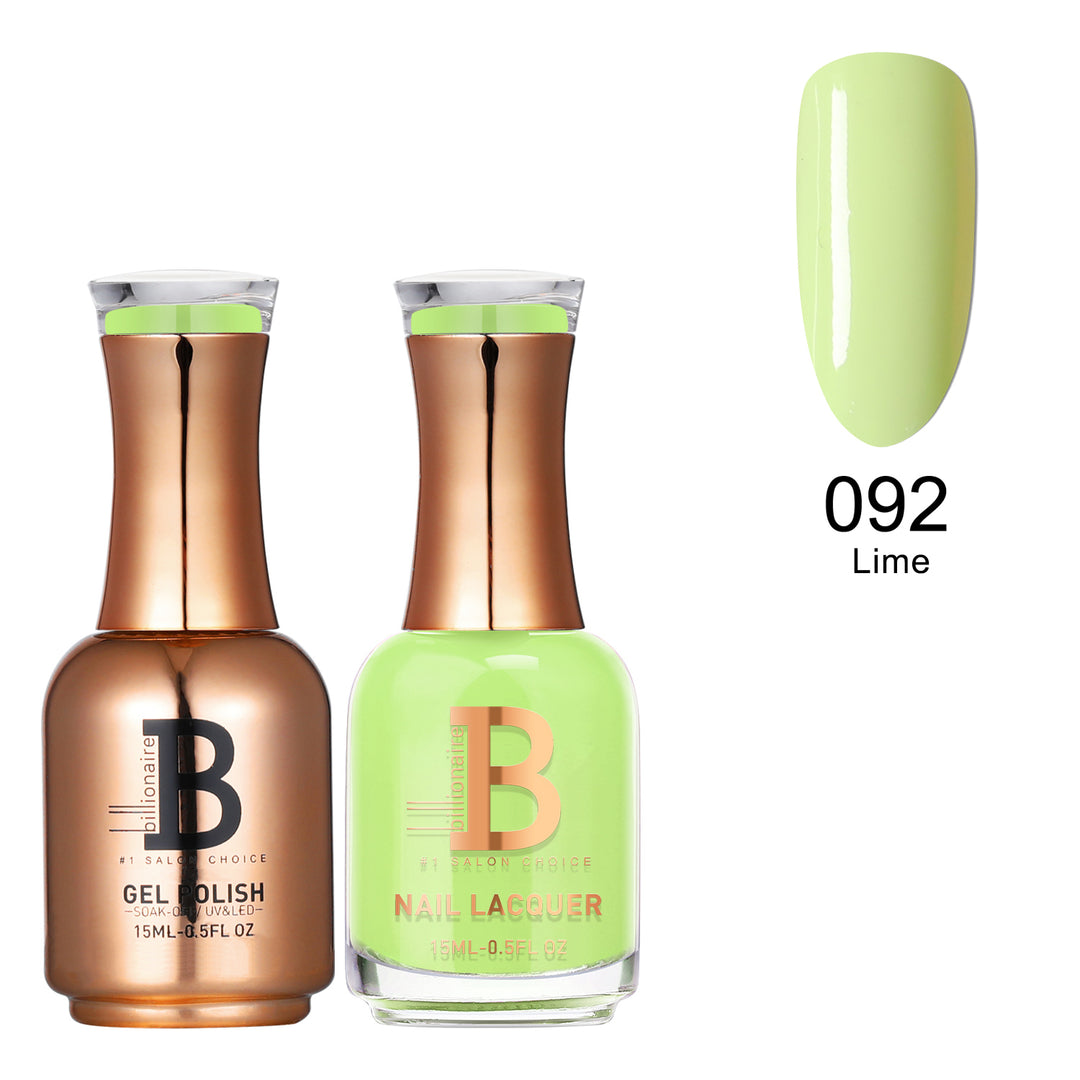 Billionaire Gel & Lacquer Duo - 092 Lime (15ml)