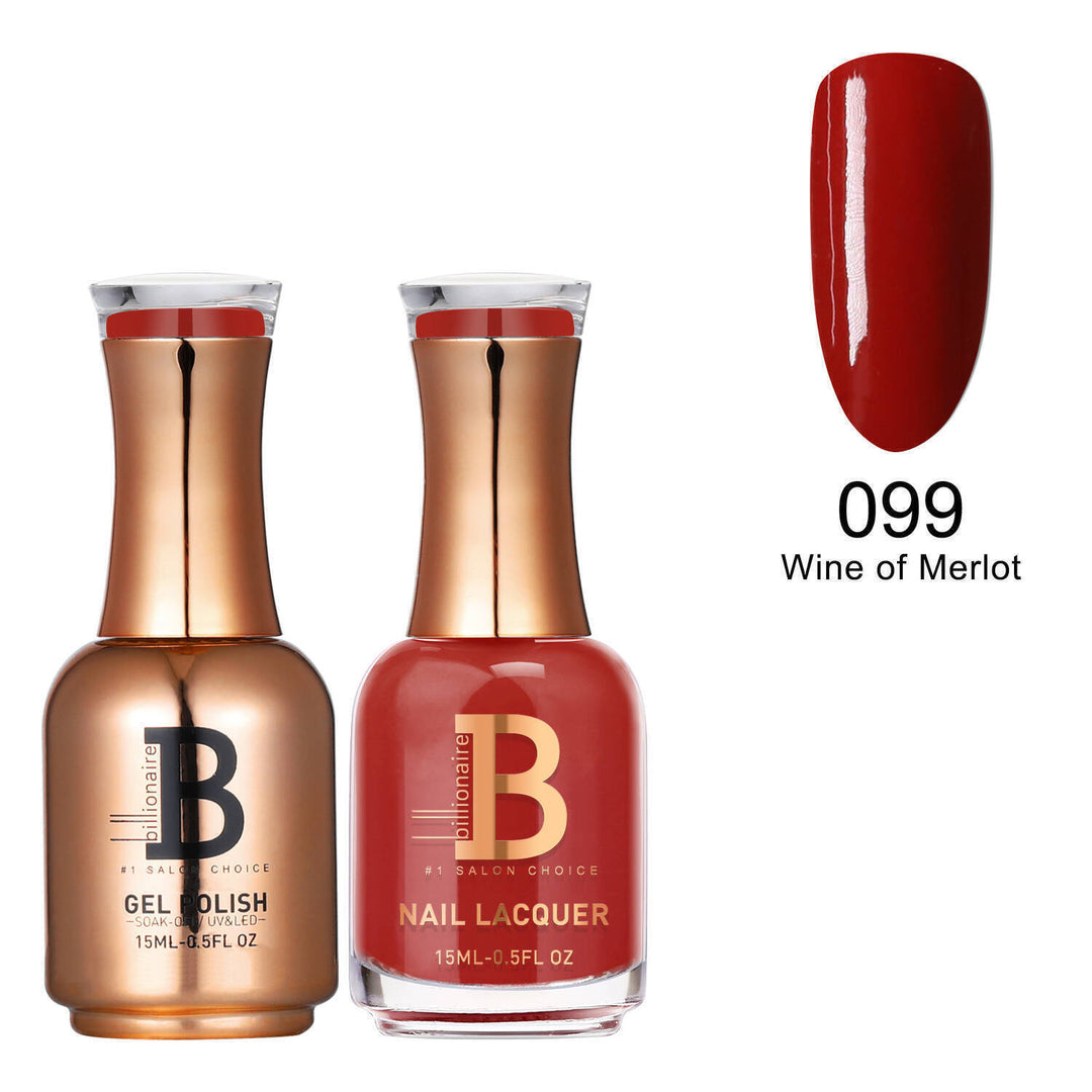 Billionaire Gel & Lacquer Duo - 099 Wine Of Merlot (15ml)
