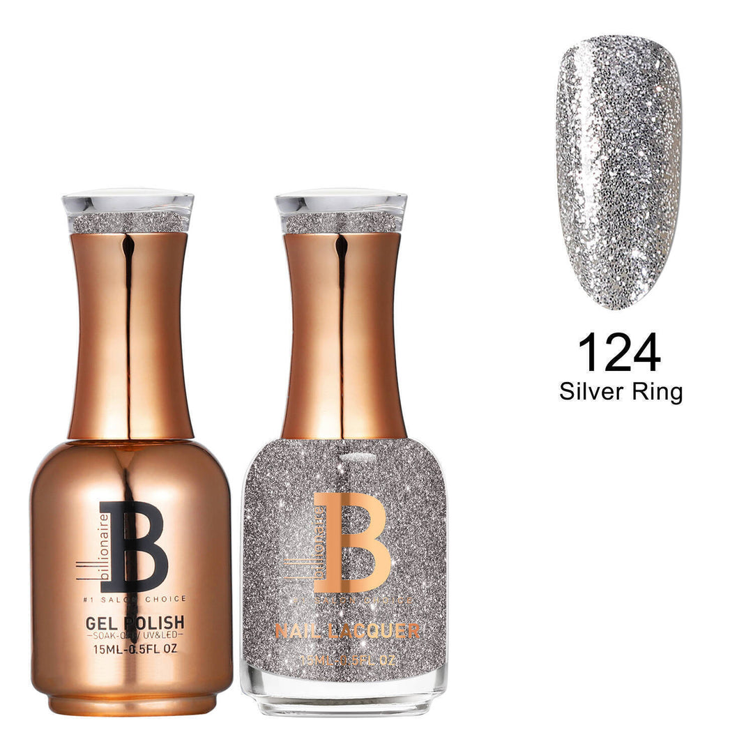 Billionaire Gel & Lacquer Duo - 124 Silver Ring (15ml)