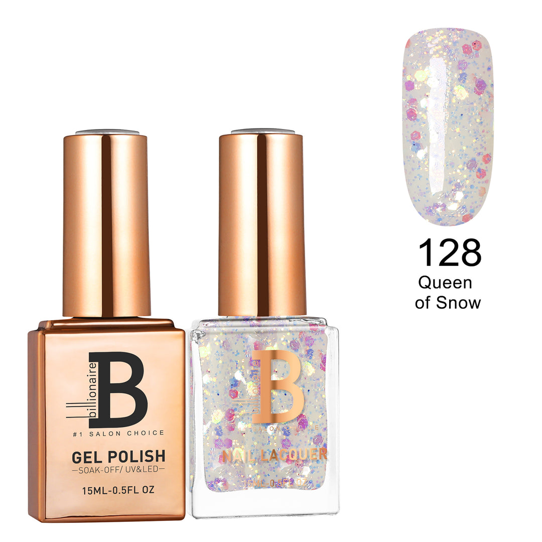 Billionaire Gel & Lacquer Duo - 128 Queen Of Snow (15ml)