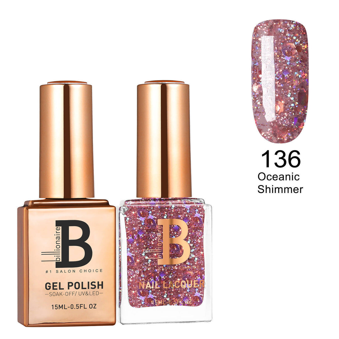 Billionaire Gel & Lacquer Duo -  136 Oceanic Shimmer (15ml)