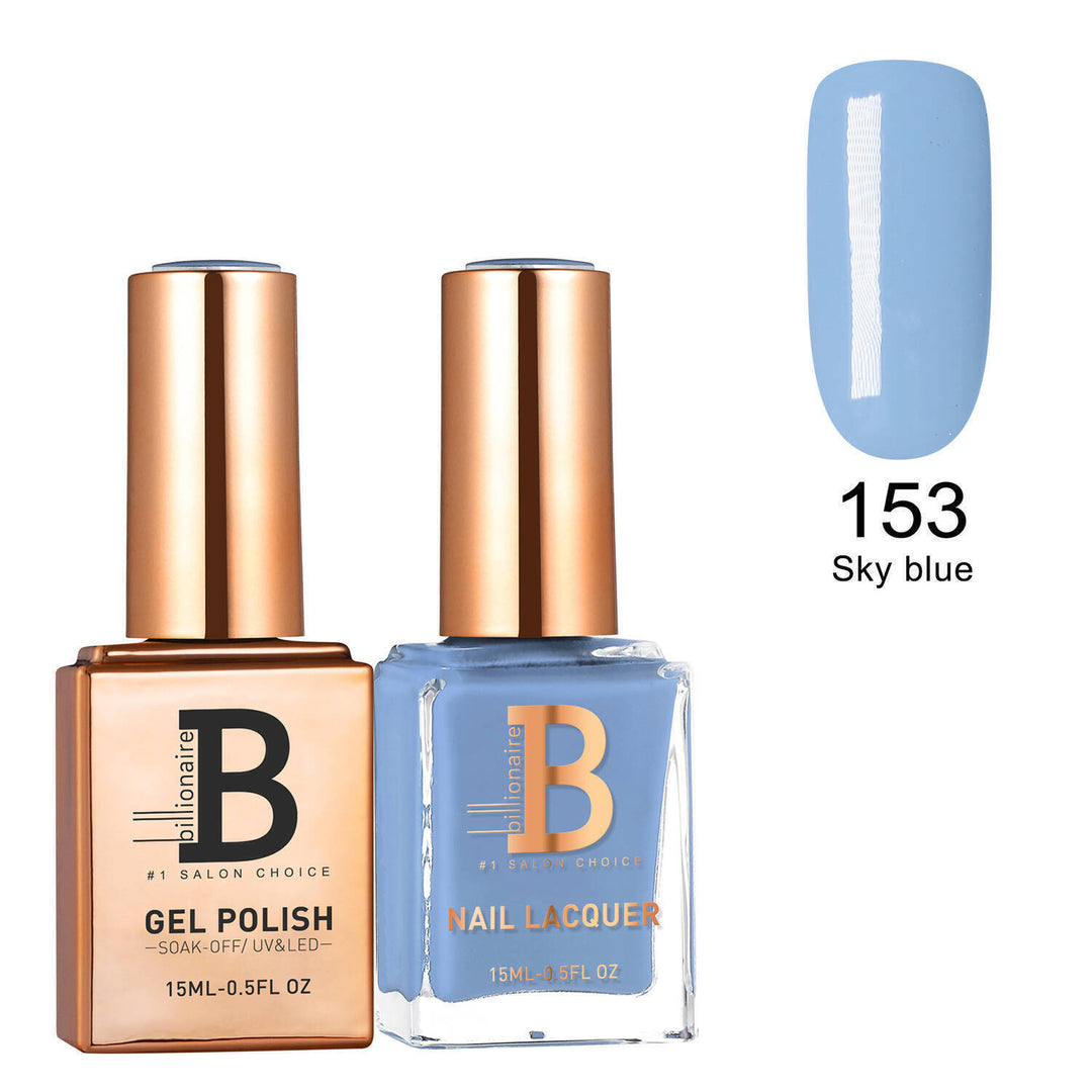 Billionaire Gel & Lacquer Duo -  153 Sky Blue (15ml)