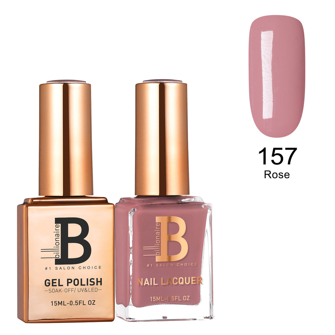 Billionaire Gel & Lacquer Duo - 157 Rose (15ml)