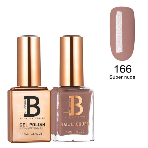 Billionaire Gel & Lacquer Duo -  166 Super Nude (15ml)