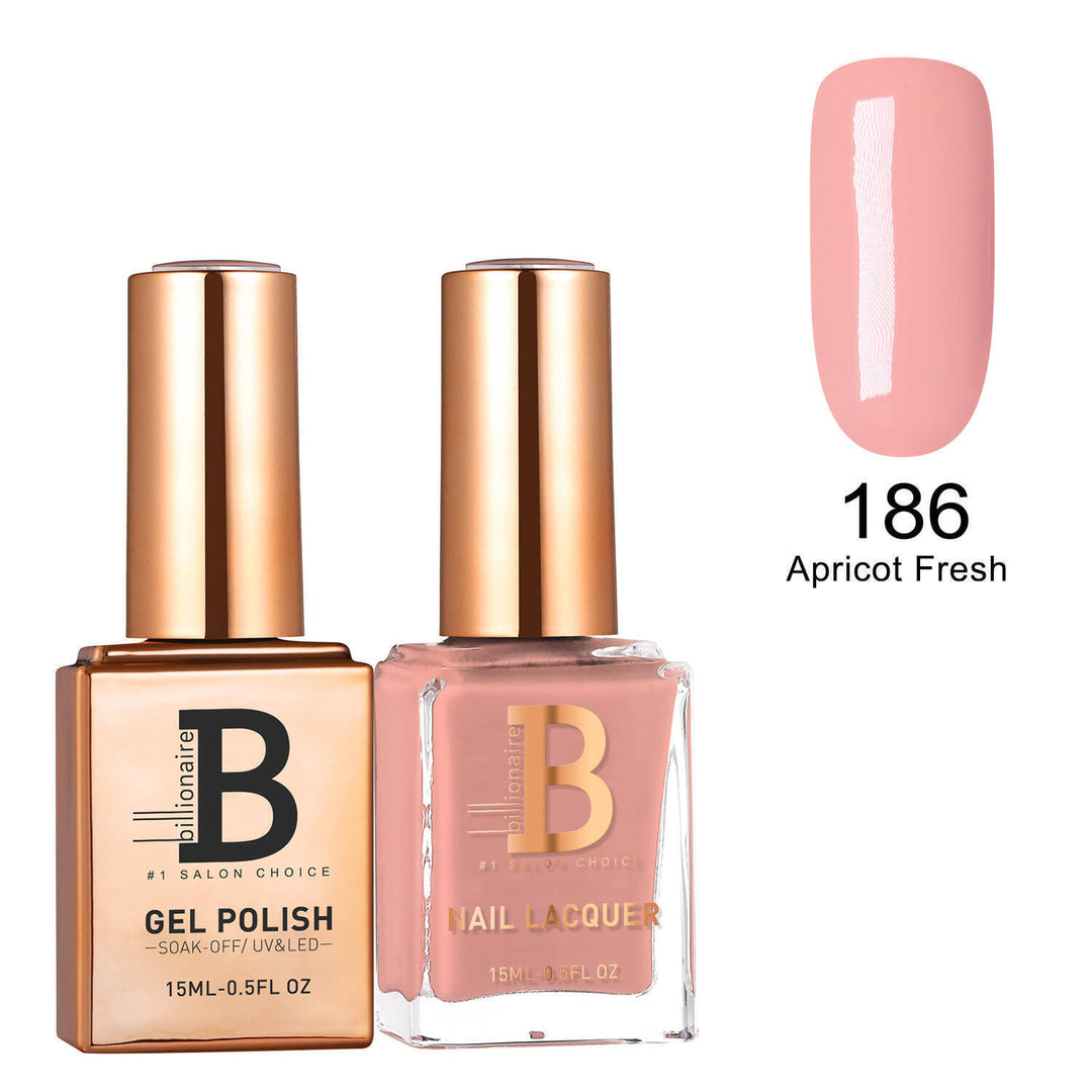 Billionaire Gel & Lacquer Duo - 186 Apricot Fresh (15ml)