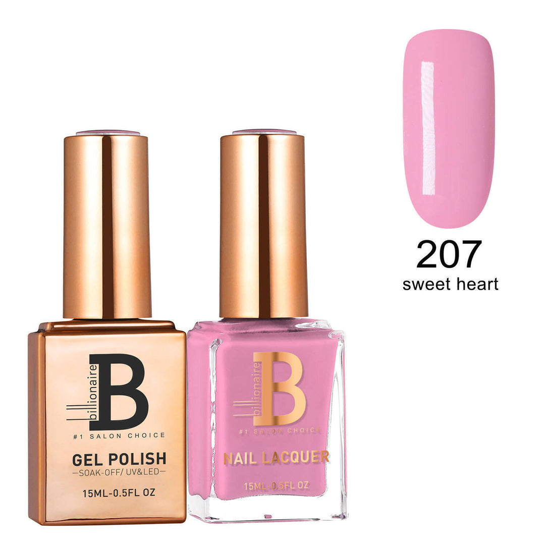Billionaire Gel & Lacquer Duo - 207 Sweet Heart (15ml)