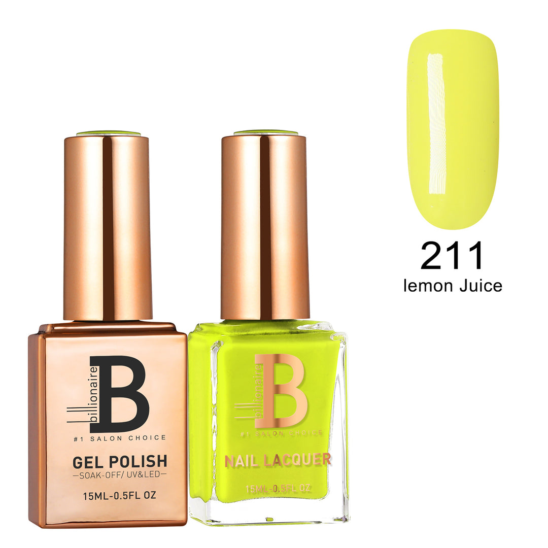 Billionaire Gel & Lacquer Duo -  211 Lemon Juice (15ml)