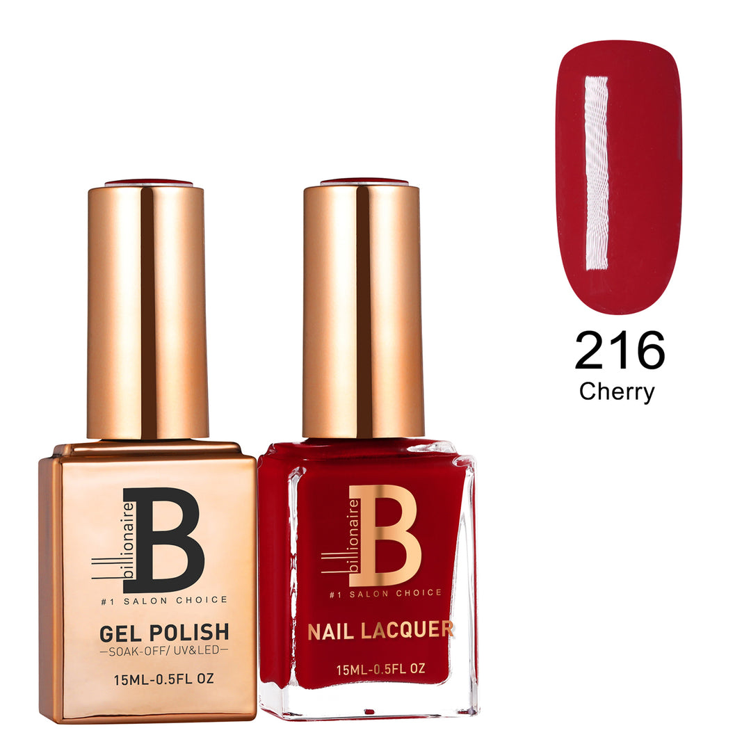 Billionaire Gel & Lacquer Duo - 216 Cherry  (15ml)