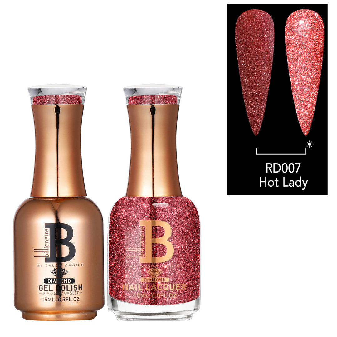 Billionaire Diamond Gel & Lacquer Duo - 007 Hot Lady (15ml)