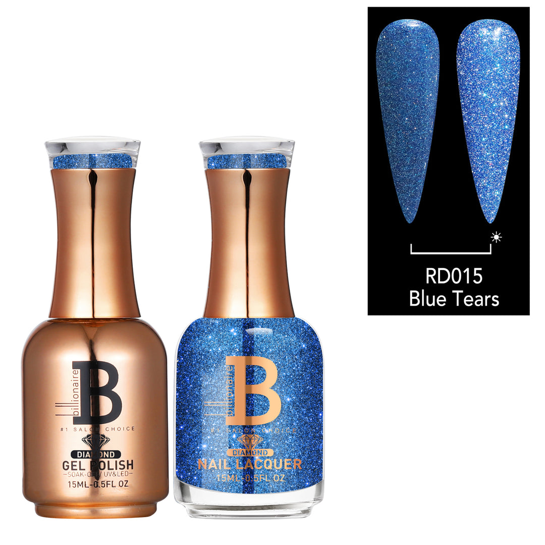 Billionaire Diamond Gel & Lacquer Duo - 015 Blue Tears (15ml)