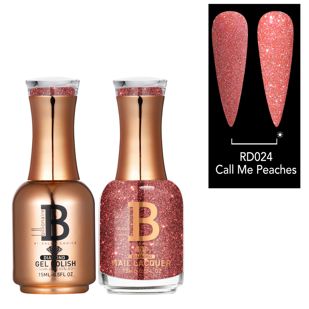 Billionaire Diamond Gel & Lacquer Duo - 024 Call Me Peaches (15ml)