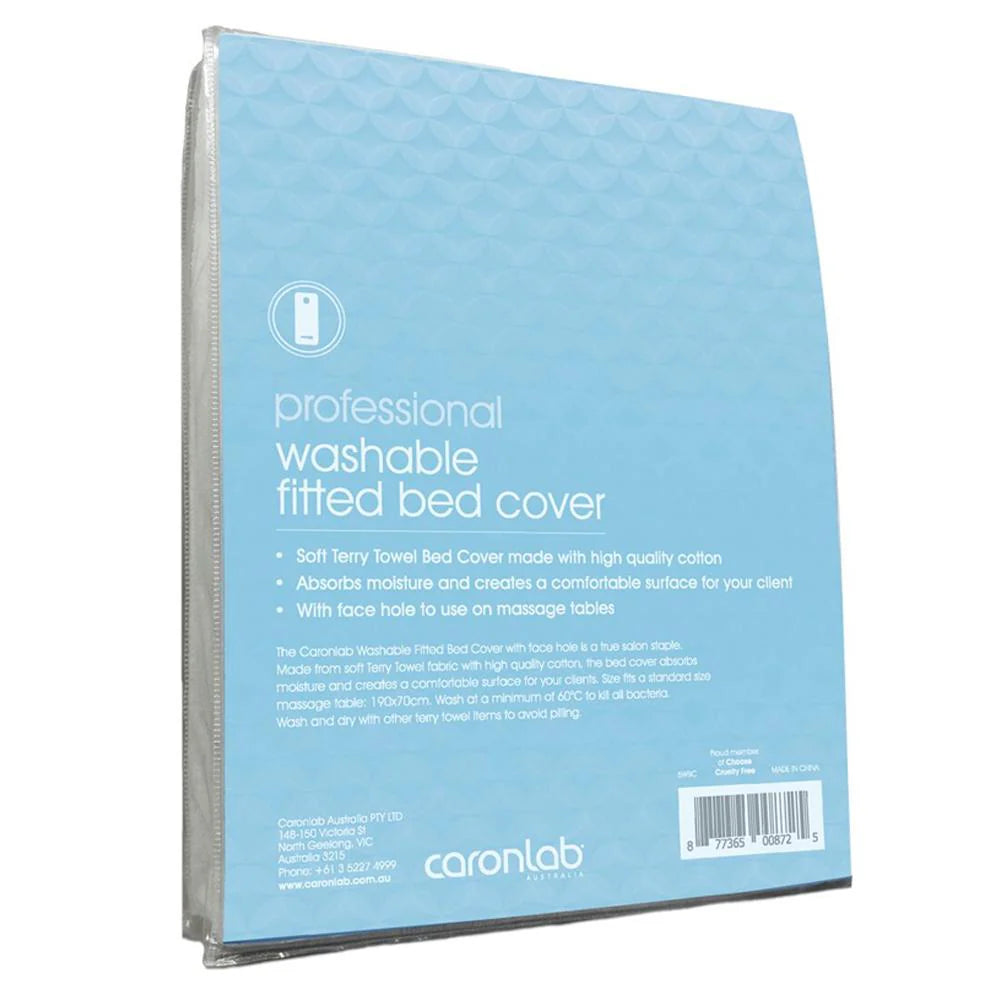Caronlab- Professional Washable Fitted Bed Cover - White