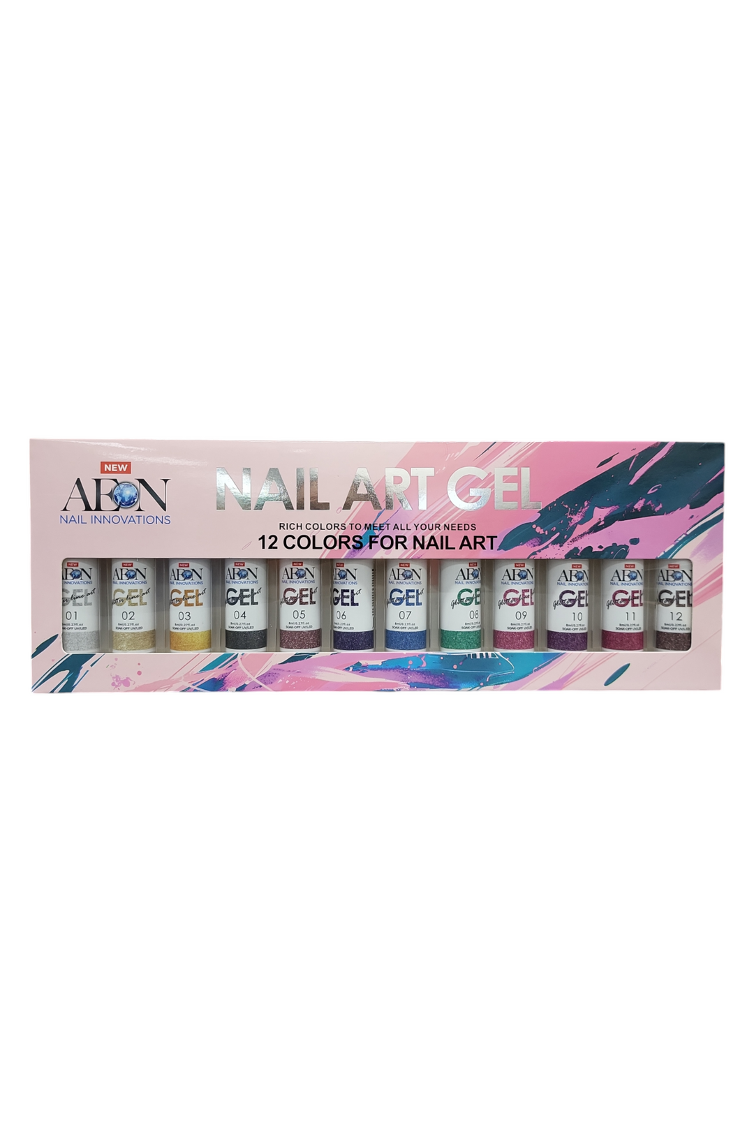 Aeon Nail Art Gel - Glitter Line Gel Set