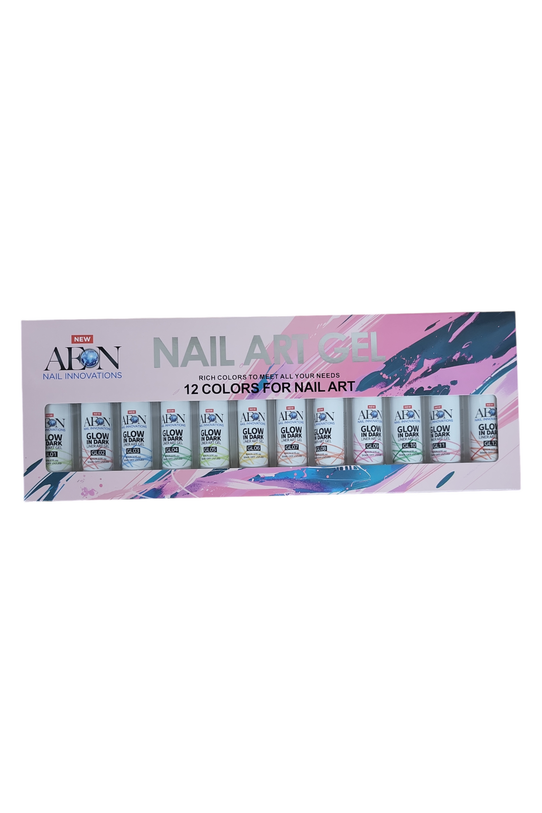 Aeon Nail Art Gel - Glow In Dark Line Art Gel Set