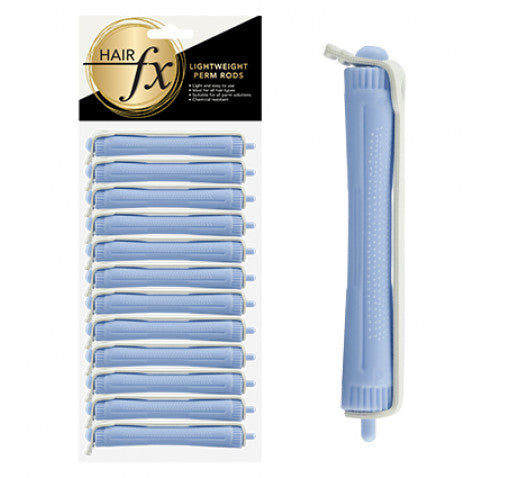 HairFX LightWeight Perm Rods - Blue- 12pc( 11mm)