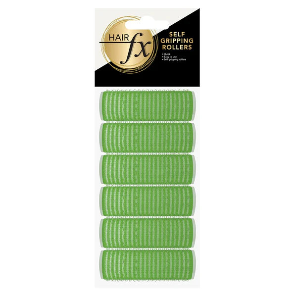 HairFX Self Gripping Roller Green - 6pc (21mm)