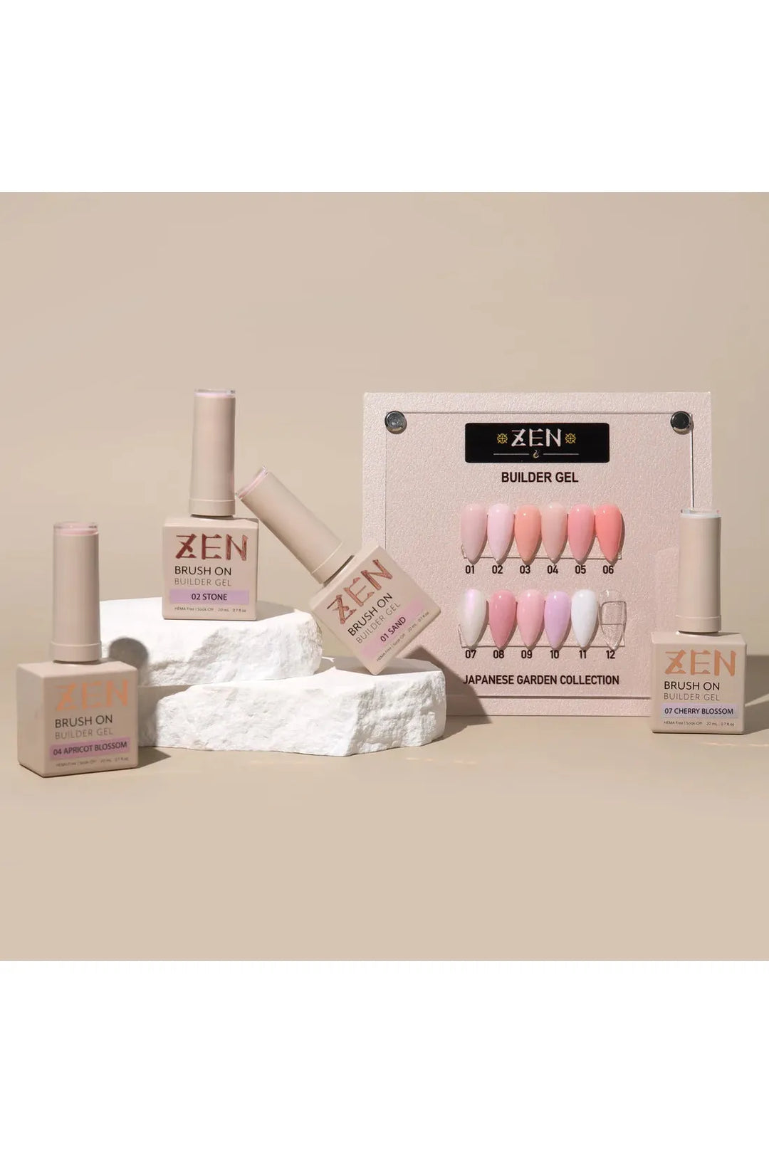 KAZEN | BRUSH ON BUILDER GEL BIAB JAPANESE GARDEN Collection #01 - #12