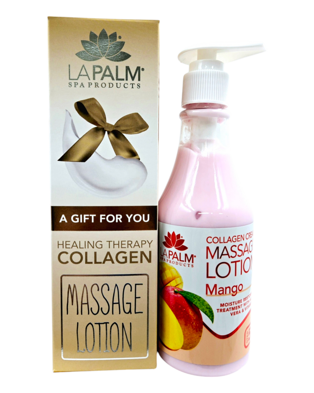LA PALM Collagen Massage Lotion Mango 8oz